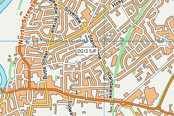 DG12 5JP map - OS VectorMap District (Ordnance Survey)
