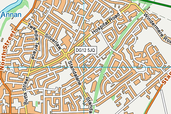 DG12 5JQ map - OS VectorMap District (Ordnance Survey)