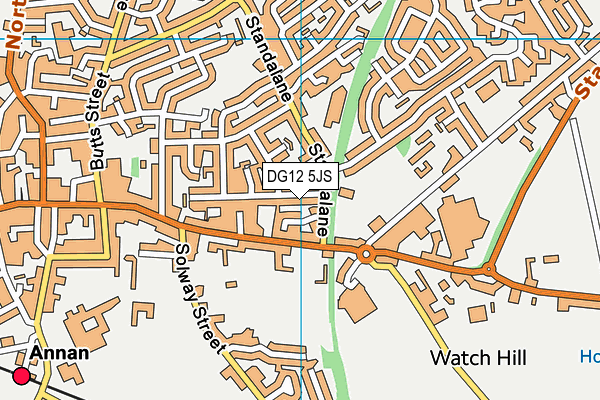 DG12 5JS map - OS VectorMap District (Ordnance Survey)