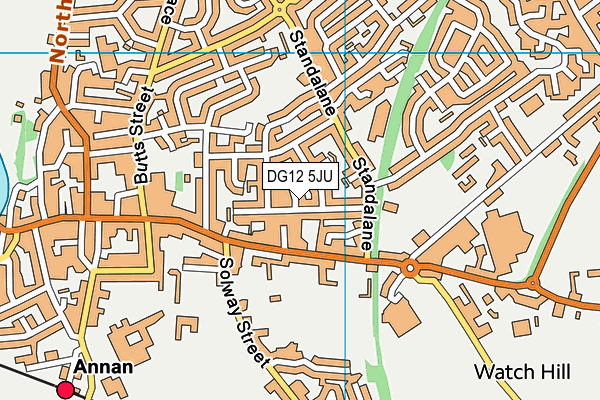 DG12 5JU map - OS VectorMap District (Ordnance Survey)