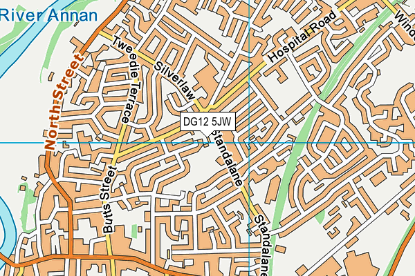 DG12 5JW map - OS VectorMap District (Ordnance Survey)