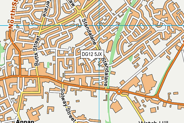 DG12 5JX map - OS VectorMap District (Ordnance Survey)