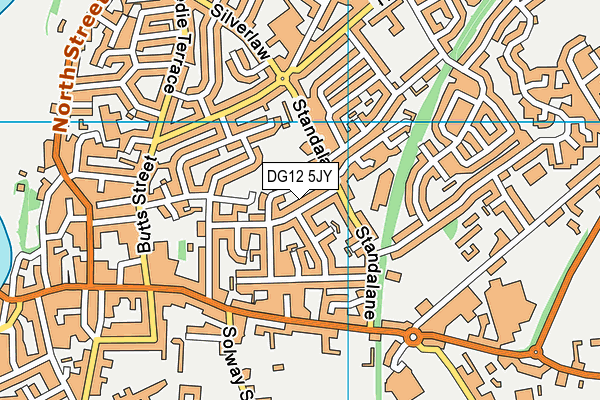 DG12 5JY map - OS VectorMap District (Ordnance Survey)