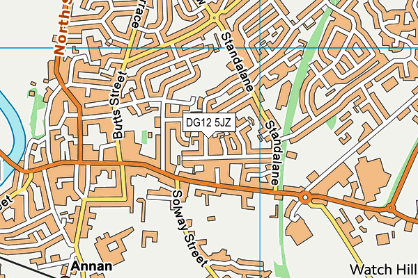 DG12 5JZ map - OS VectorMap District (Ordnance Survey)
