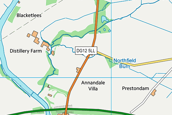 DG12 5LL map - OS VectorMap District (Ordnance Survey)