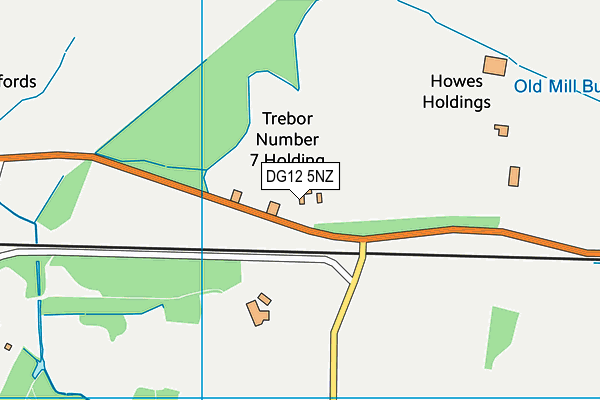 DG12 5NZ map - OS VectorMap District (Ordnance Survey)