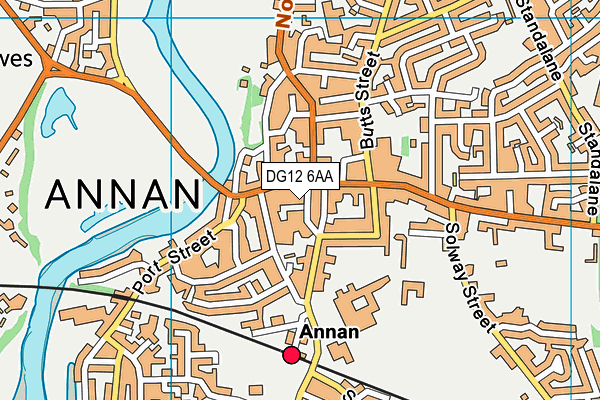 DG12 6AA map - OS VectorMap District (Ordnance Survey)