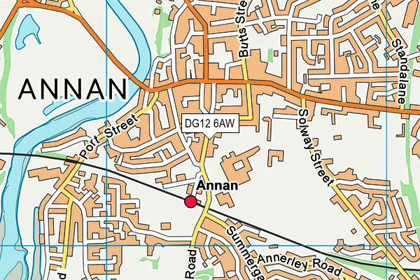 DG12 6AW map - OS VectorMap District (Ordnance Survey)