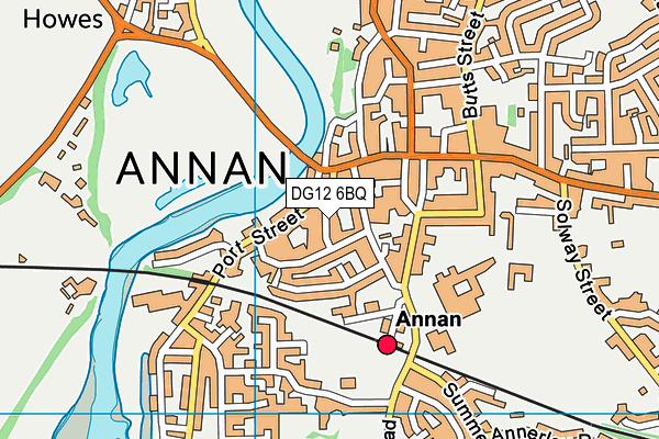 DG12 6BQ map - OS VectorMap District (Ordnance Survey)