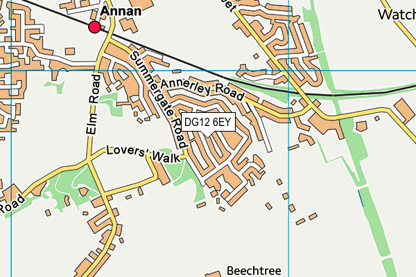 DG12 6EY map - OS VectorMap District (Ordnance Survey)