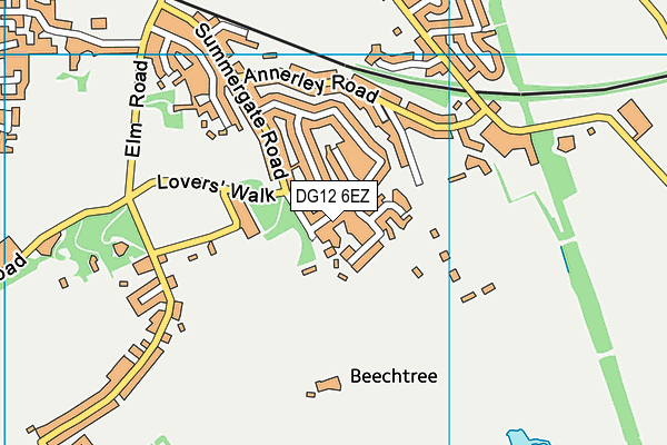 DG12 6EZ map - OS VectorMap District (Ordnance Survey)