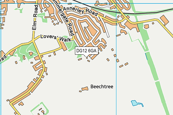 DG12 6GA map - OS VectorMap District (Ordnance Survey)