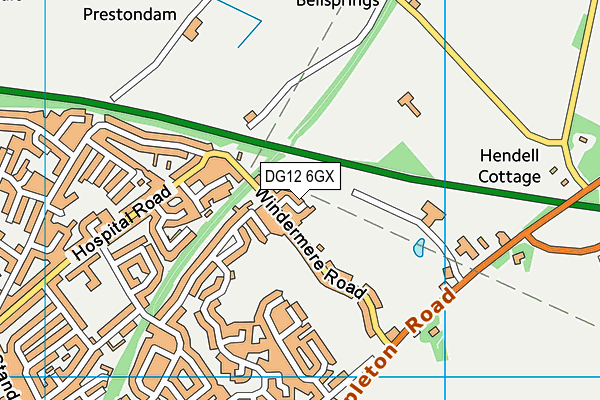 DG12 6GX map - OS VectorMap District (Ordnance Survey)