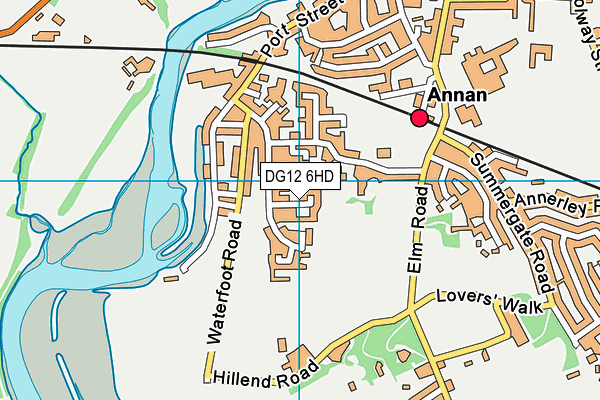 DG12 6HD map - OS VectorMap District (Ordnance Survey)