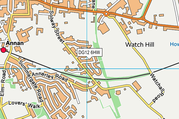DG12 6HW map - OS VectorMap District (Ordnance Survey)
