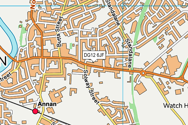 DG12 6JF map - OS VectorMap District (Ordnance Survey)