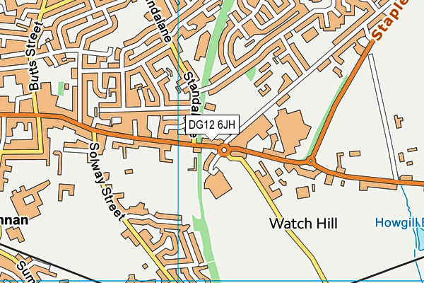 DG12 6JH map - OS VectorMap District (Ordnance Survey)