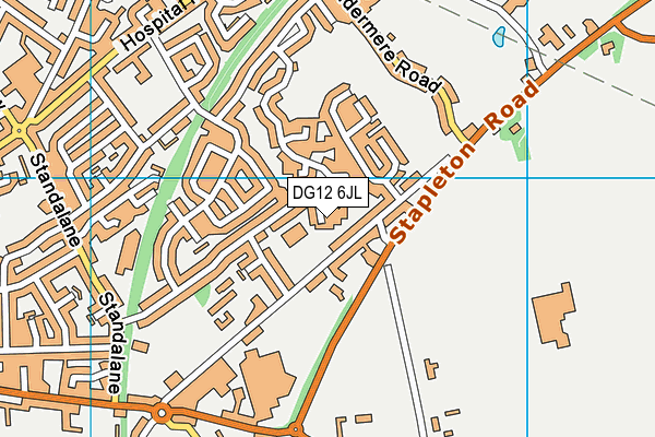 DG12 6JL map - OS VectorMap District (Ordnance Survey)