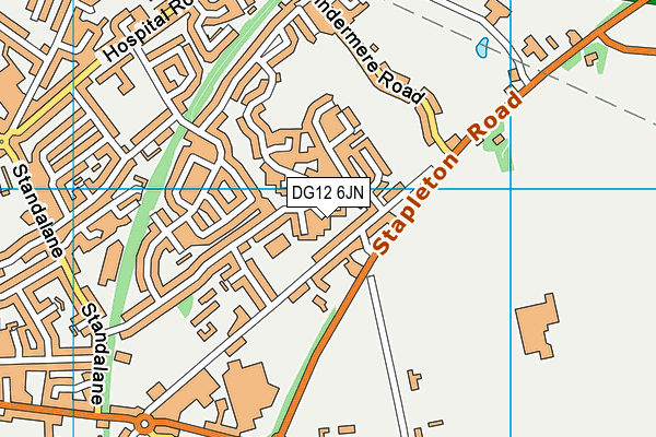 DG12 6JN map - OS VectorMap District (Ordnance Survey)