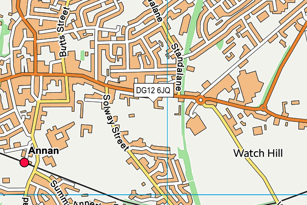 DG12 6JQ map - OS VectorMap District (Ordnance Survey)
