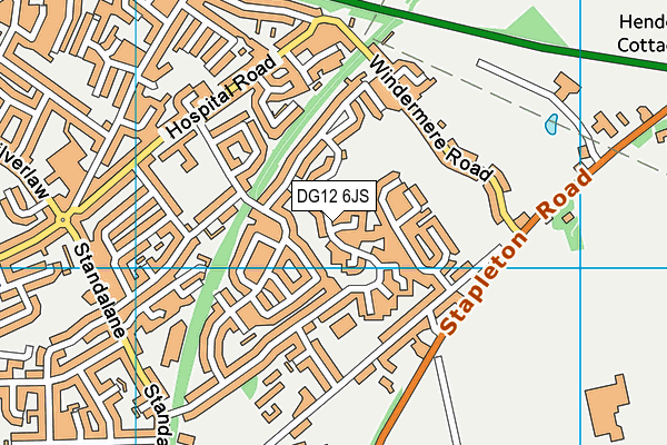 DG12 6JS map - OS VectorMap District (Ordnance Survey)
