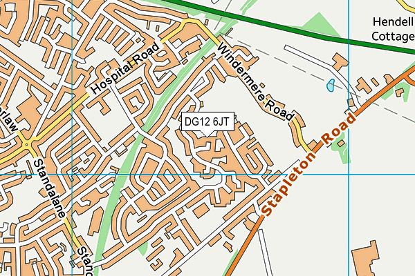 DG12 6JT map - OS VectorMap District (Ordnance Survey)
