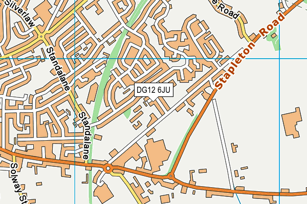 DG12 6JU map - OS VectorMap District (Ordnance Survey)