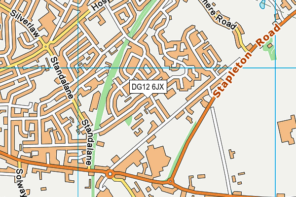 DG12 6JX map - OS VectorMap District (Ordnance Survey)