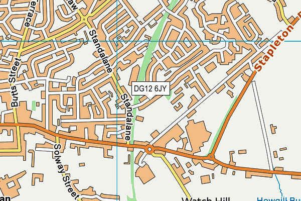 DG12 6JY map - OS VectorMap District (Ordnance Survey)