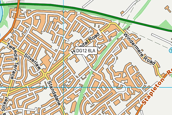 DG12 6LA map - OS VectorMap District (Ordnance Survey)