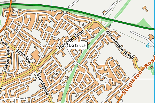 DG12 6LF map - OS VectorMap District (Ordnance Survey)