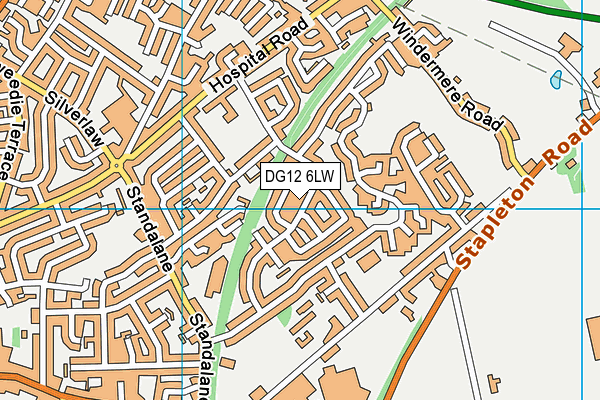 DG12 6LW map - OS VectorMap District (Ordnance Survey)