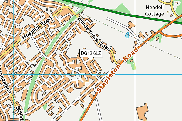 DG12 6LZ map - OS VectorMap District (Ordnance Survey)