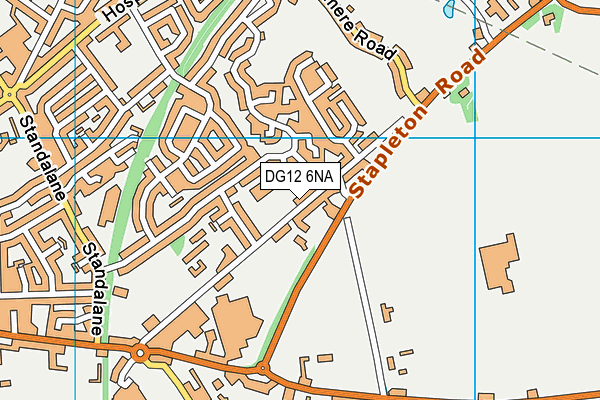 DG12 6NA map - OS VectorMap District (Ordnance Survey)