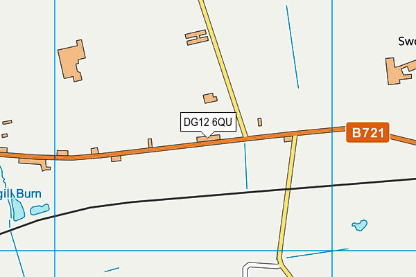 DG12 6QU map - OS VectorMap District (Ordnance Survey)