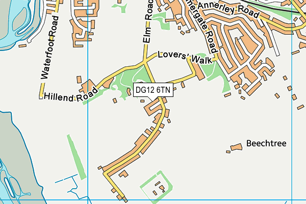 DG12 6TN map - OS VectorMap District (Ordnance Survey)