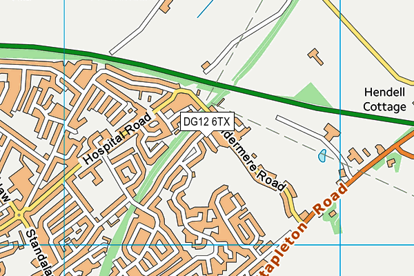 DG12 6TX map - OS VectorMap District (Ordnance Survey)