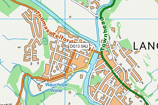 DG13 0AU map - OS VectorMap District (Ordnance Survey)