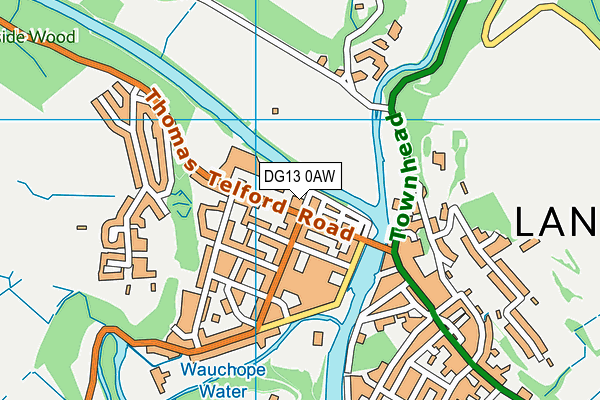 DG13 0AW map - OS VectorMap District (Ordnance Survey)