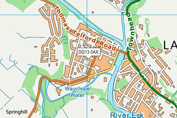 DG13 0AX map - OS VectorMap District (Ordnance Survey)