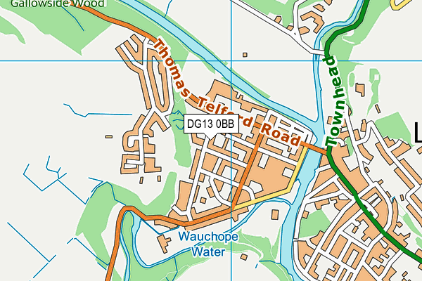 DG13 0BB map - OS VectorMap District (Ordnance Survey)