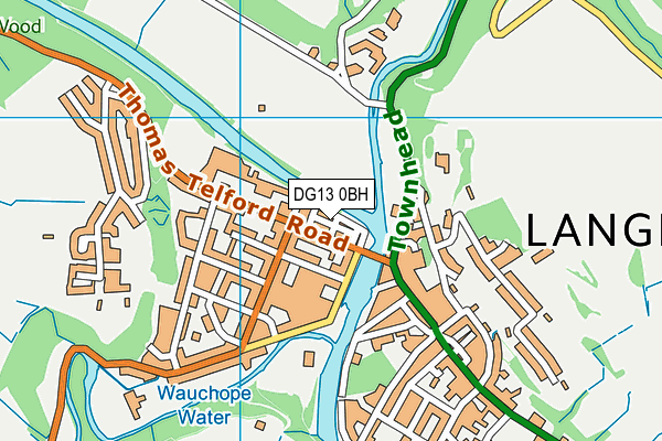 DG13 0BH map - OS VectorMap District (Ordnance Survey)