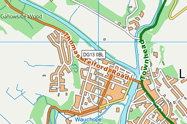 DG13 0BL map - OS VectorMap District (Ordnance Survey)