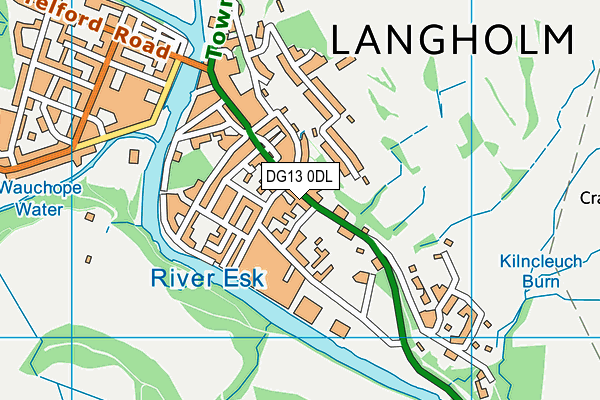 DG13 0DL map - OS VectorMap District (Ordnance Survey)