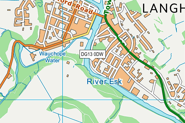 DG13 0DW map - OS VectorMap District (Ordnance Survey)