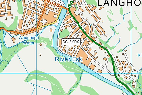 DG13 0DX map - OS VectorMap District (Ordnance Survey)