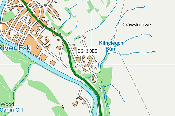 DG13 0EE map - OS VectorMap District (Ordnance Survey)