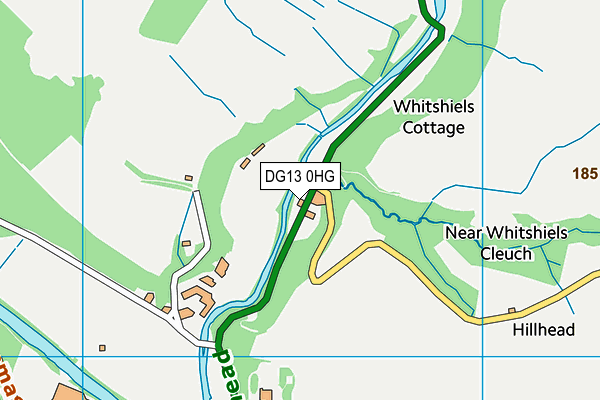 DG13 0HG map - OS VectorMap District (Ordnance Survey)