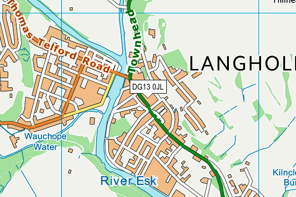 DG13 0JL map - OS VectorMap District (Ordnance Survey)