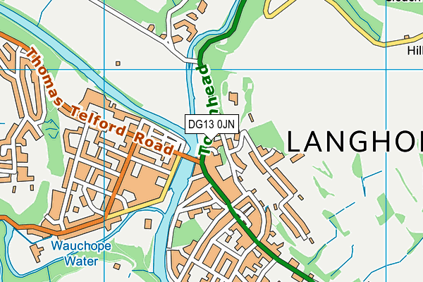 DG13 0JN map - OS VectorMap District (Ordnance Survey)